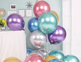 Metallic Birthday Balloon Set